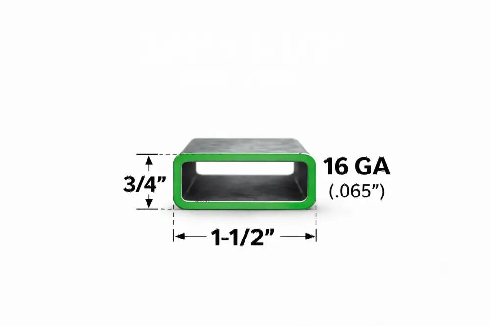 3/4’’ x 1-1/2’’ 16ga Rectangle Steel Tubing – Select Length - 3/4 x 1-1/2