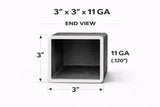 3’’ x 3’’ 11ga Square Steel Tubing – Select Length - 3 x 3