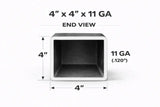 4’’ x 4’’ 11ga Square Steel Tubing – Select Length - 4 x 4