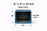 4’’ x 4’’ 14ga Square Steel Tubing – Select Length - 4 x 4