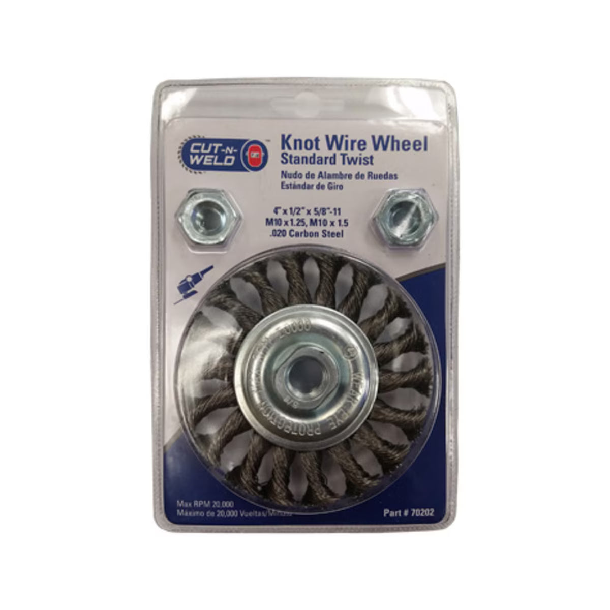4" Knot Wire Wheel – Standard Twist Carbon Steel Wire Wheel for Angle Grinders
