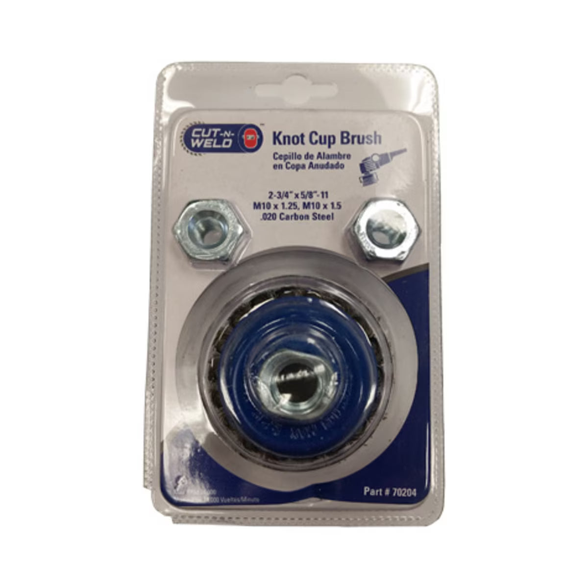 2-3/4" Knot Wire Cup Brush – Carbon Steel Twist Knot Wire Brush for Angle Grinders