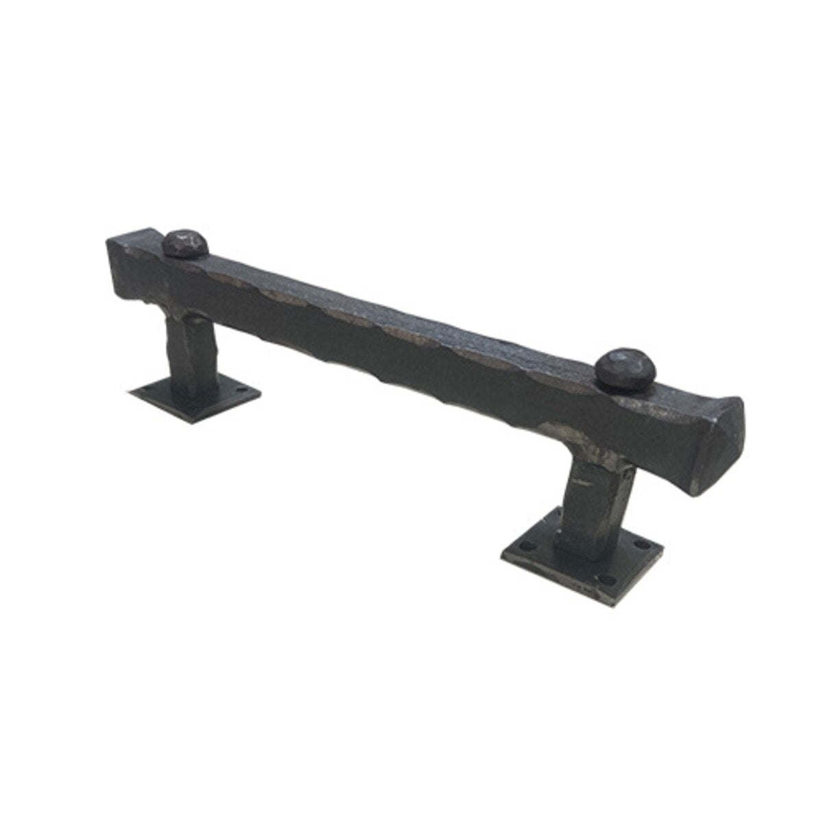 10" Hammered Straight Door & Gate Pull Handle – Heavy Duty Rustic Iron