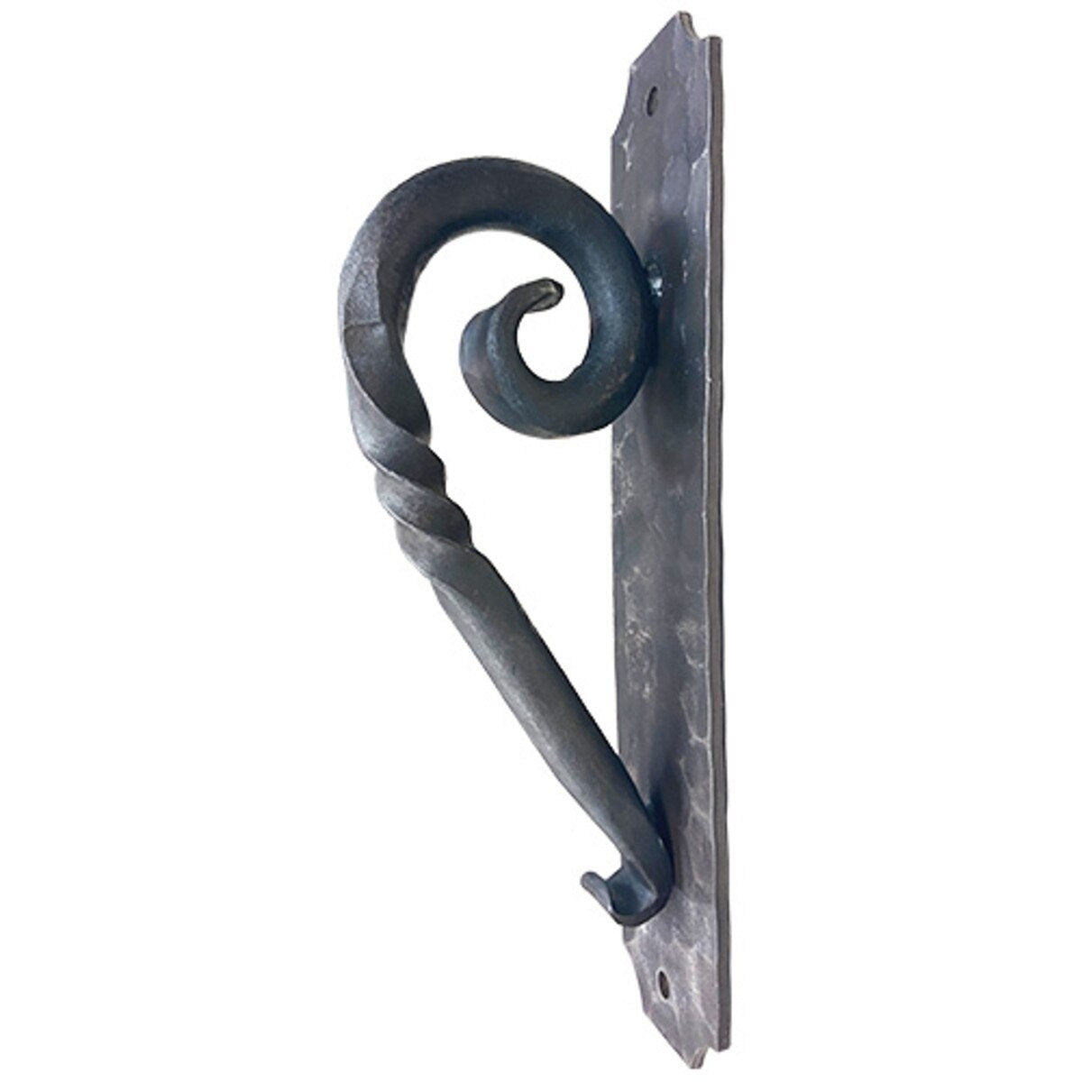 12" Classic Scroll Door & Gate Pull Handle – Heavy Duty Rustic Iron