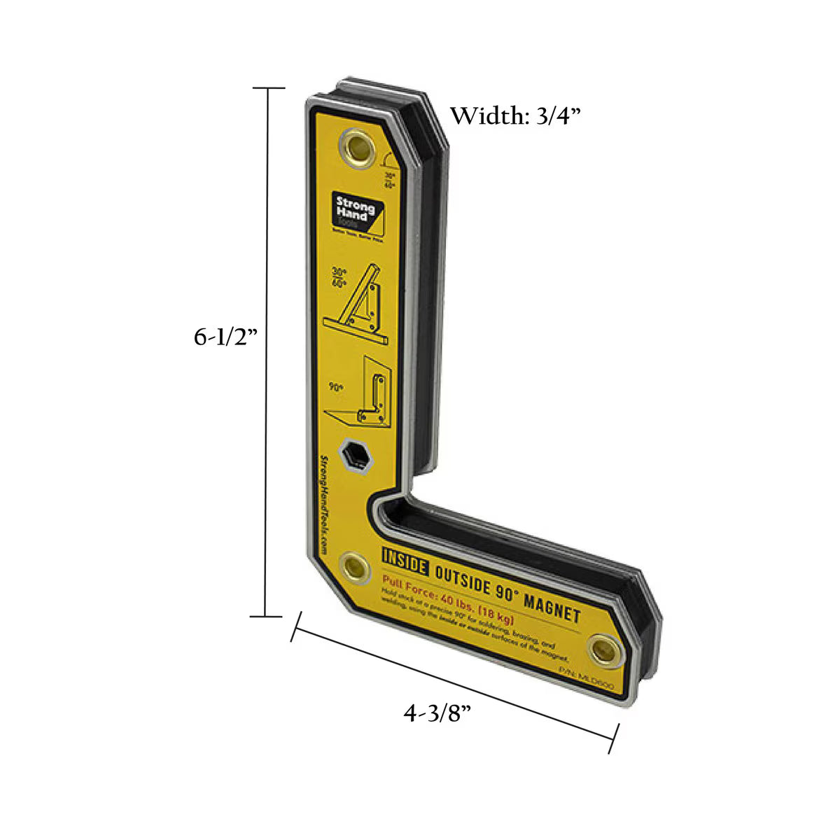 Strong Hand® Inside / Outside Angle Welding Magnet – 30° / 90° Magnetic Welding Square