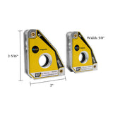 Strong Hand® Mini Welding Magnet Twin Pack – Compact 45° / 90° Magnetic Welding Holders (2-Pack)