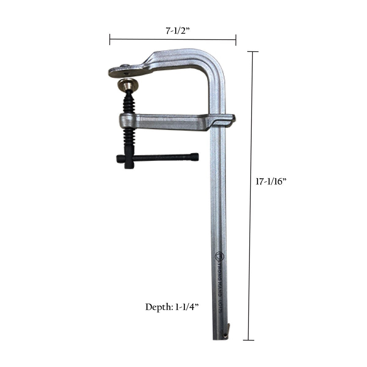 Strong Hand Tools 1" Utility Clamp – 12-1/2" Opening Heavy-Duty F-Clamp
