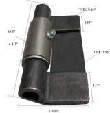 Butterfly Hinge 11.4cm Bare Metal