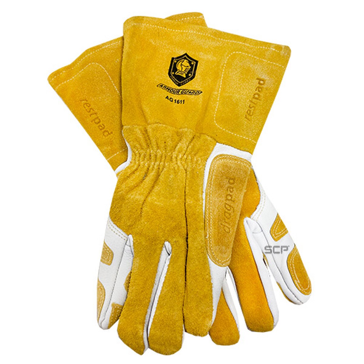 Premium Reinforced Palm MIG Welding Gloves – Split Cowhide Leather Heat Resistant Welding Gloves