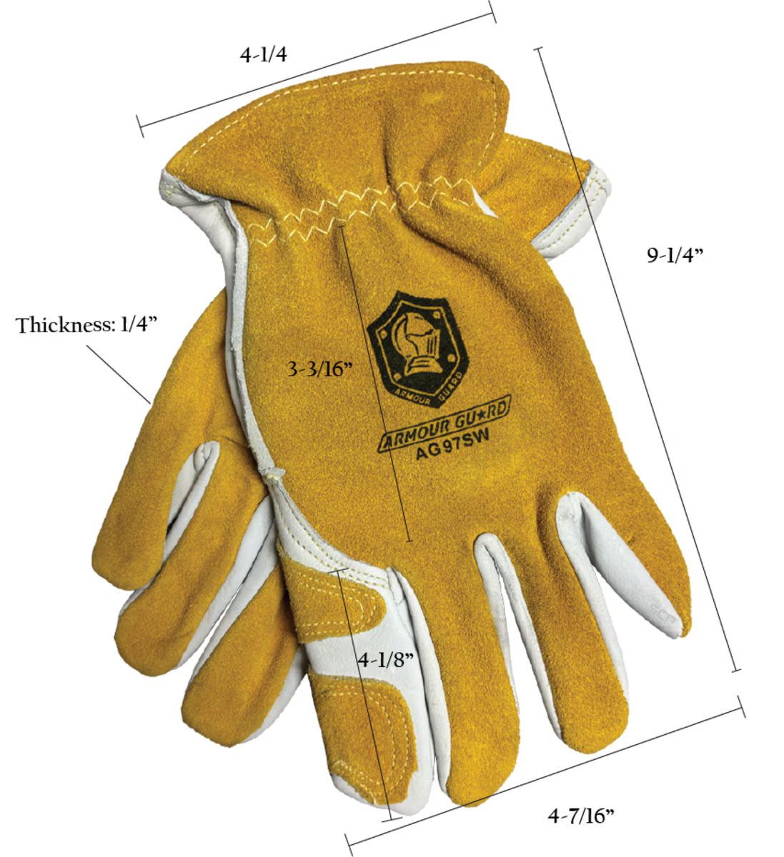 Premium Grain Cowhide Driver Work Gloves – Durable Leather Safety Gloves for Welding, Construction & Farm Work