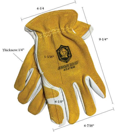 Premium Grain Cowhide Driver Work Gloves – Durable Leather Safety Gloves for Welding, Construction & Farm Work