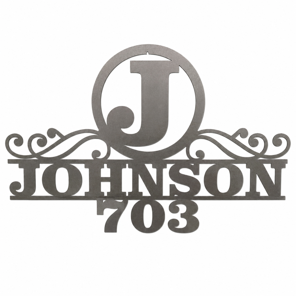 Personalized Steel Address Sign – Custom Family Name & House Number Sign – Raw Unpainted Steel – 12", 18", 24", 30"