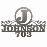 Personalized Steel Address Sign – Custom Family Name & House Number Sign – Raw Unpainted Steel – 12", 18", 24", 30"