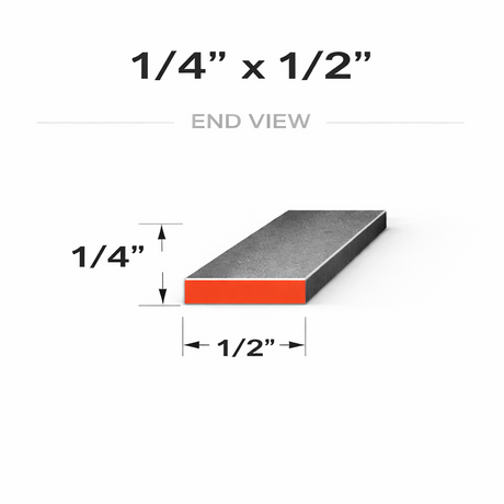 Flat Bar-1/4" x 1/2" Wide Steel Bar-Select Length