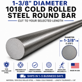 1-3/8" Diameter 1018 Cold Rolled Steel Round Bar – Cut to Length
