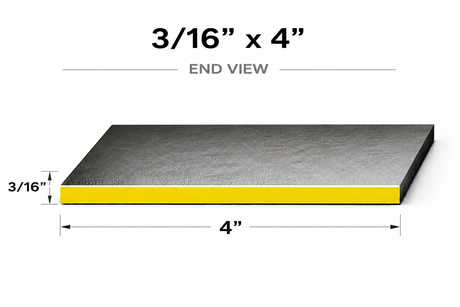 Flat Bar-3/16" x 4" Wide Steel Bar-Select Length