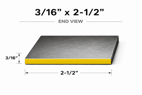 Flat Bar-3/16" x 2-1/2" Wide Steel Bar-Select Length