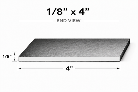 Flat Bar-1/8" x 4" Wide Steel Bar-Select Length