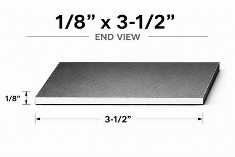Flat Bar-1/8" x 3-1/2" Wide Steel Bar-Select Length