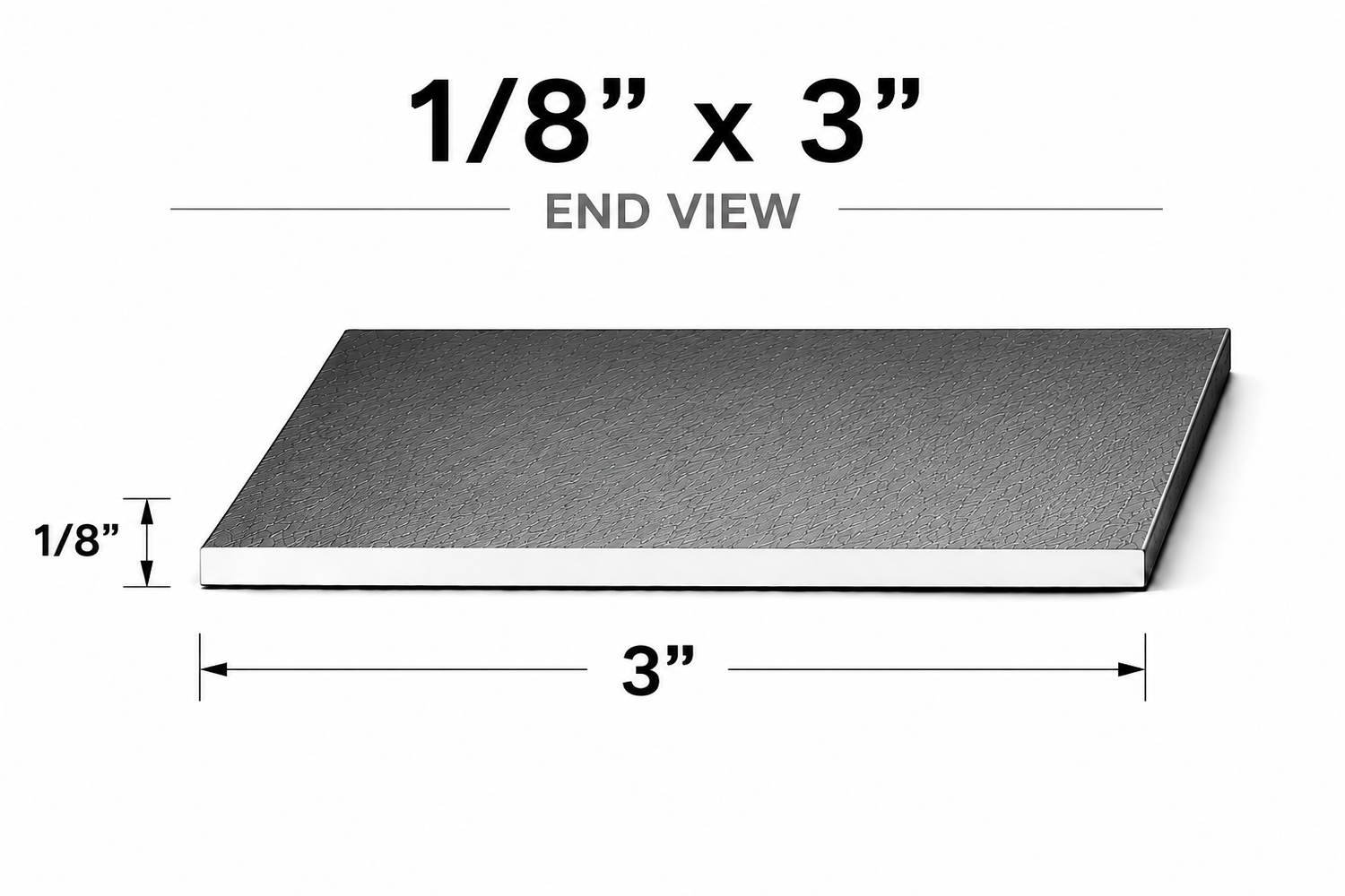 Flat Bar-1/8" x 3" Wide Steel Bar-Select Length