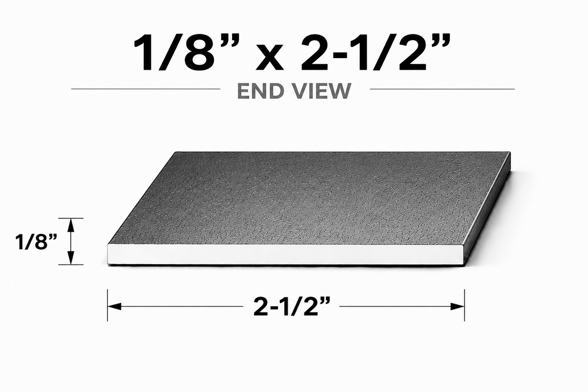 Flat Bar-1/8" x 2-1/2" Wide Steel Bar-Select Length