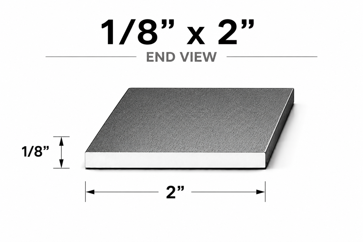 Flat Bar-1/8" x 2" Wide Steel Bar-Select Length