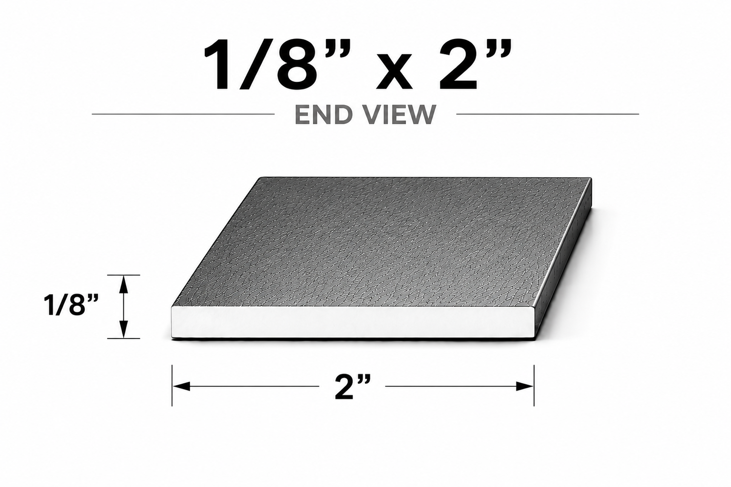 Flat Bar-1/8" x 2" Wide Steel Bar-Select Length