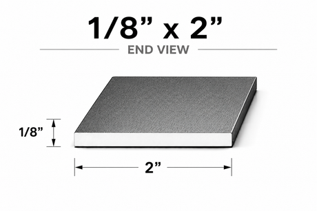 Flat Bar-1/8" x 2" Wide Steel Bar-Select Length