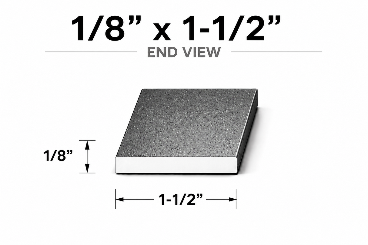 Flat Bar-1/8" x 1-1/2" Wide Steel Bar-Select Length