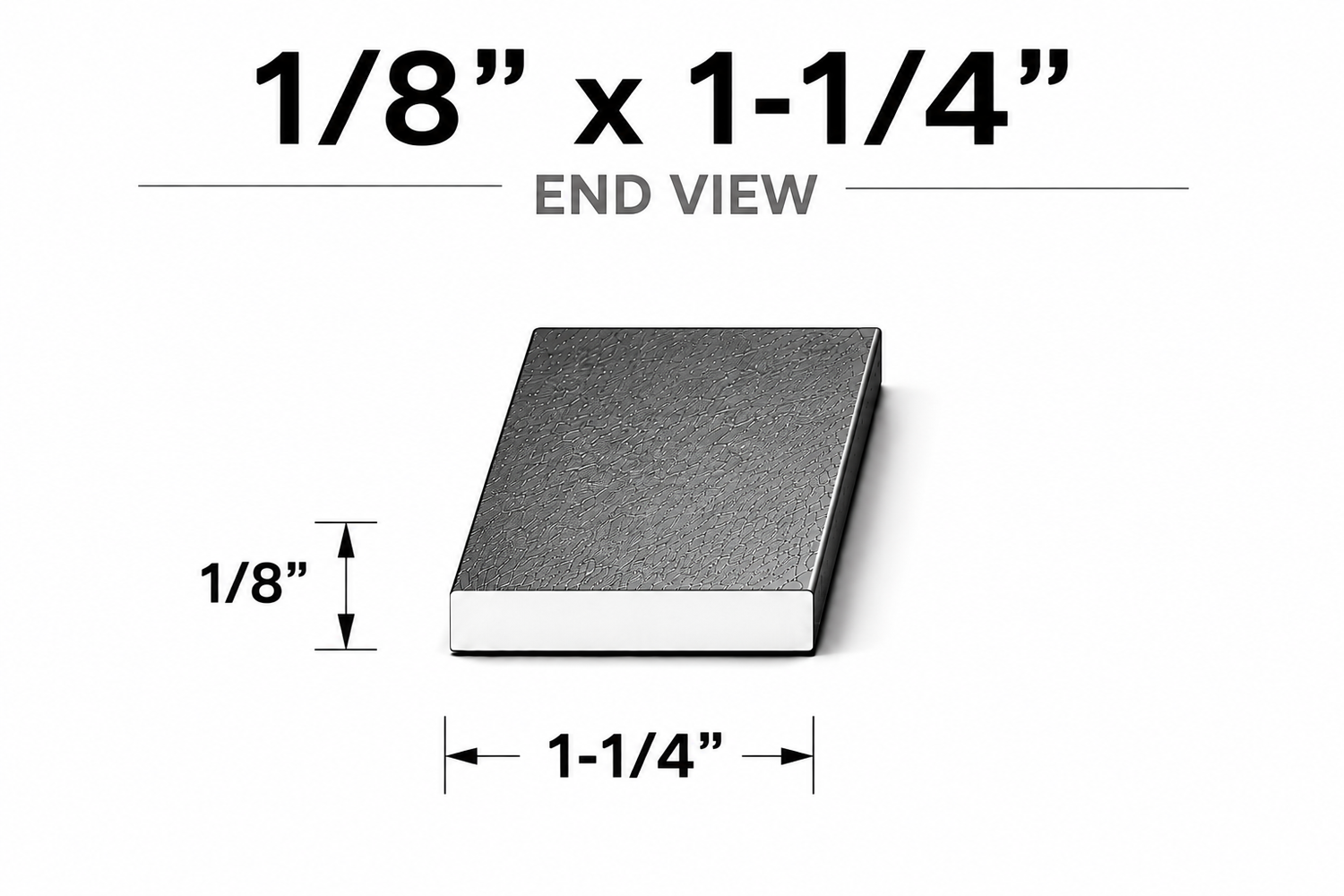 Flat Bar-1/8" x 1-1/4" Wide Steel Bar-Select Length