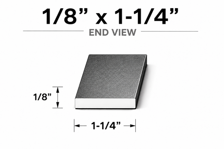 Flat Bar-1/8" x 1-1/4" Wide Steel Bar-Select Length