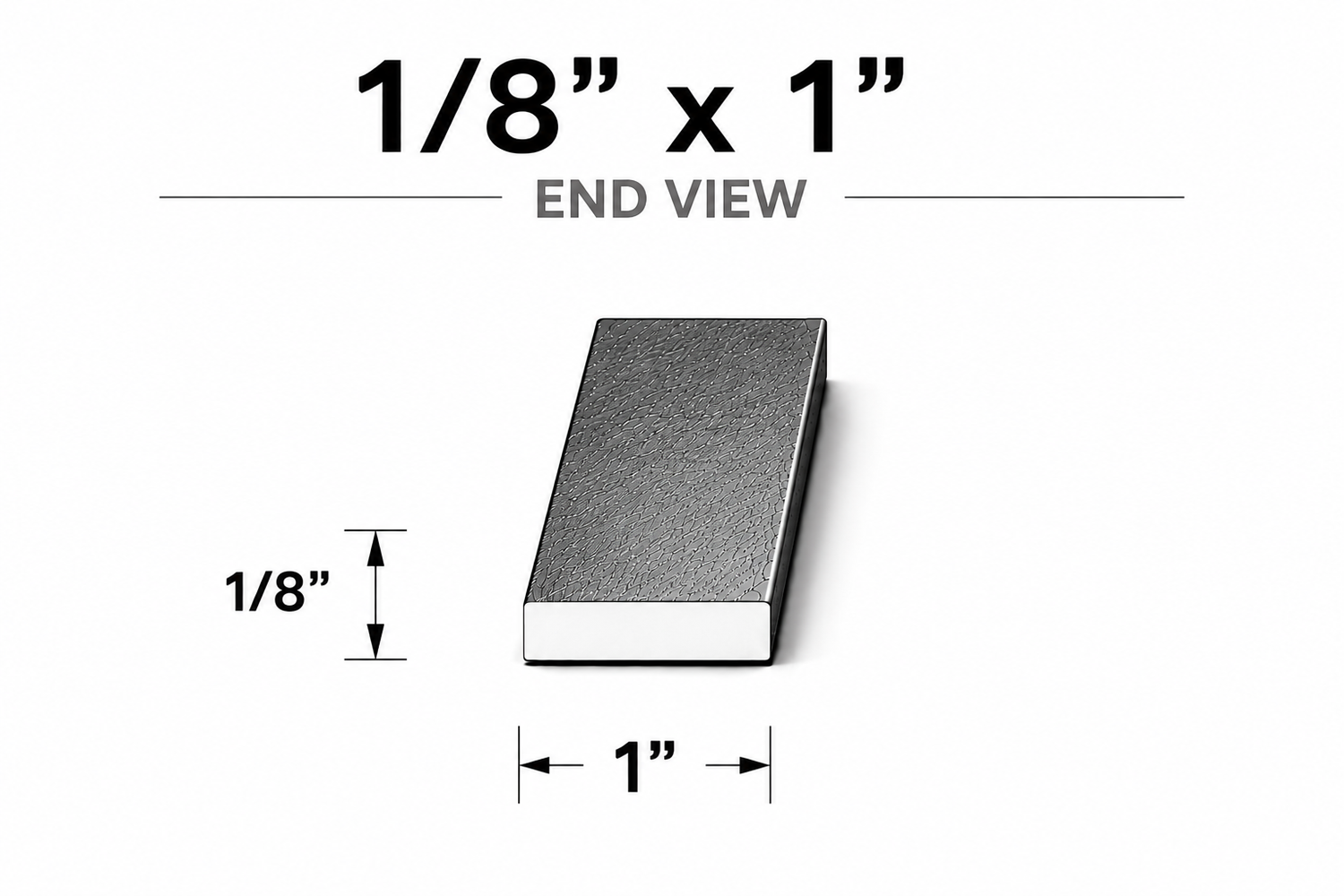 Flat Bar-1/8" x 1" Wide Steel Bar-Select Length