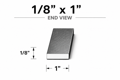 Flat Bar-1/8" x 1" Wide Steel Bar-Select Length