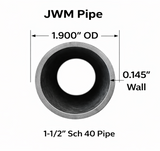 Steel Pipe-1-1/2" Schedule 40-Cut to Length