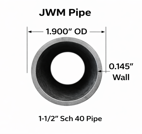 Steel Pipe-1-1/2" Schedule 40-Cut to Length