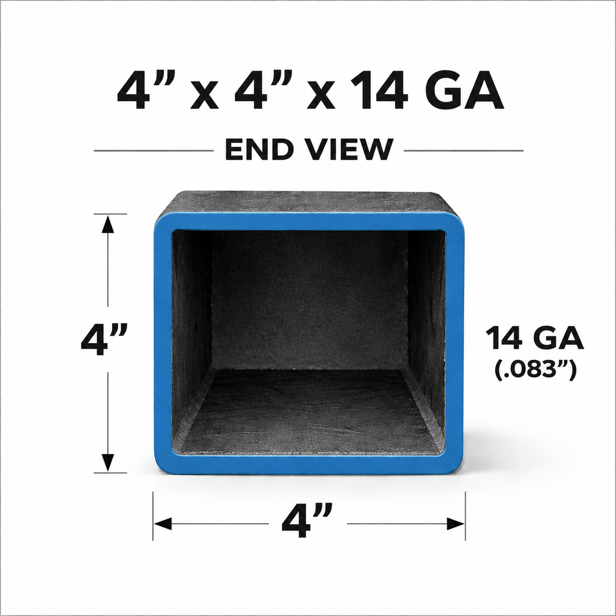 4" x 4" 14ga Square Steel Tubing – Select Length