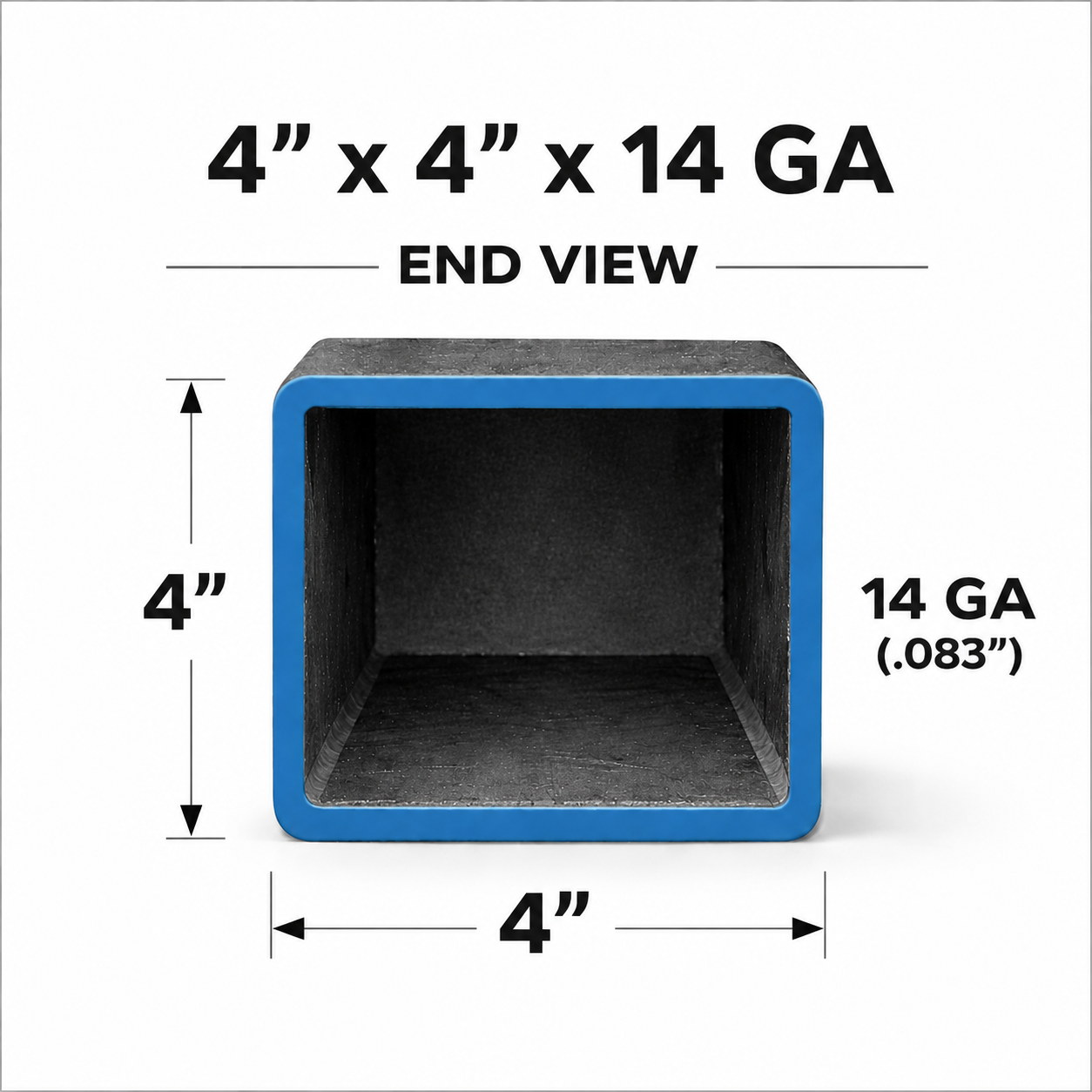 4" x 4" 14ga Square Steel Tubing – Select Length