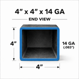 4" x 4" 14ga Square Steel Tubing – Select Length