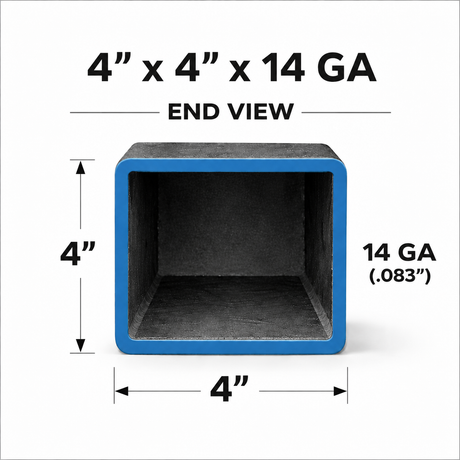 4" x 4" 14ga Square Steel Tubing – Select Length
