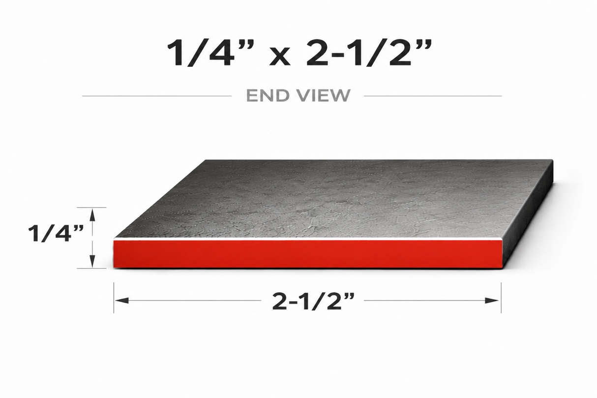 Flat Bar-1/4" x 2-1/2" Wide Steel Bar-Select Length