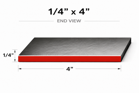 Flat Bar-1/4" x 4" Wide Steel Bar-Select Length