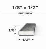 Flat Bar-1/8" x 1/2" Wide Steel Bar-Select Length