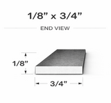 Flat Bar-1/8" x 3/4" Wide Steel Bar-Select Length