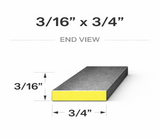 Flat Bar-3/16" x 3/4" Wide Steel Bar-Select Length