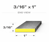 Flat Bar-3/16" x 1" Wide Steel Bar-Select Length