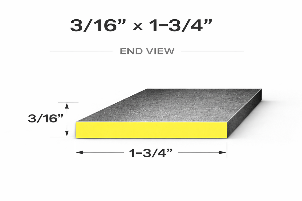 Flat Bar-3/16" x 1-3/4" Wide Steel Bar-Select Length