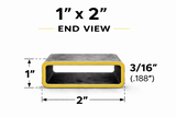 1" x 2" 3/16" Rectangle Steel Tubing – Select Length