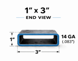 1" x 3" 14ga (0.083") Rectangle Steel Tubing — Select Length