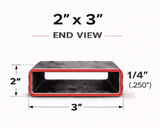 2" x 3" x 1/4" (0.250") Rectangle Steel Tubing — Select Length