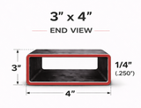 3" x 4" x 1/4" (0.250") Rectangle Steel Tubing — Select Length